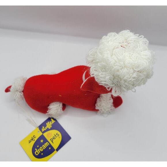 Vintage 1975 Dakin Dream Pets Red Poodle Puppy Dog Stuffed Animal Toy NOS - Picture 5 of 11